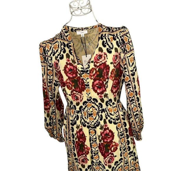NEW WITH TAGS Anthropologie A Loves A Floral Split V-Neck Long Sleeve Button Fro - Picture 3 of 10